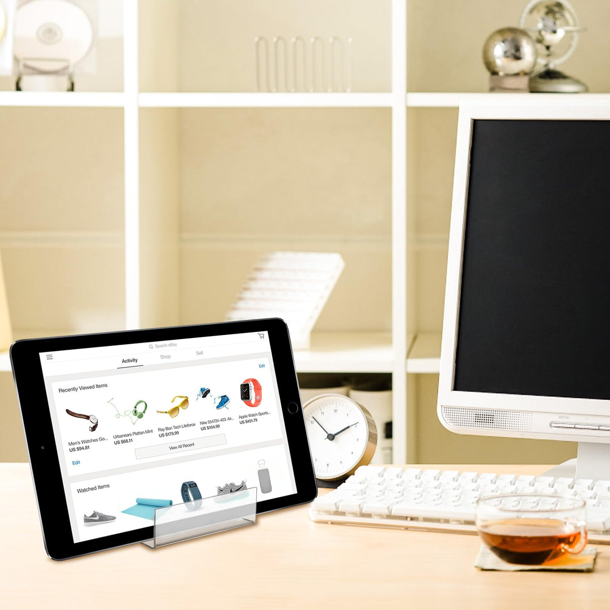 12 Pack Display Stand with Ledge, Acrylic Book Display Stand Tablet Holder Easel Holder for Displaying Pictures, Books, Albums, Music Sheets, Notebooks, Artworks, Cds, Large PARBEE