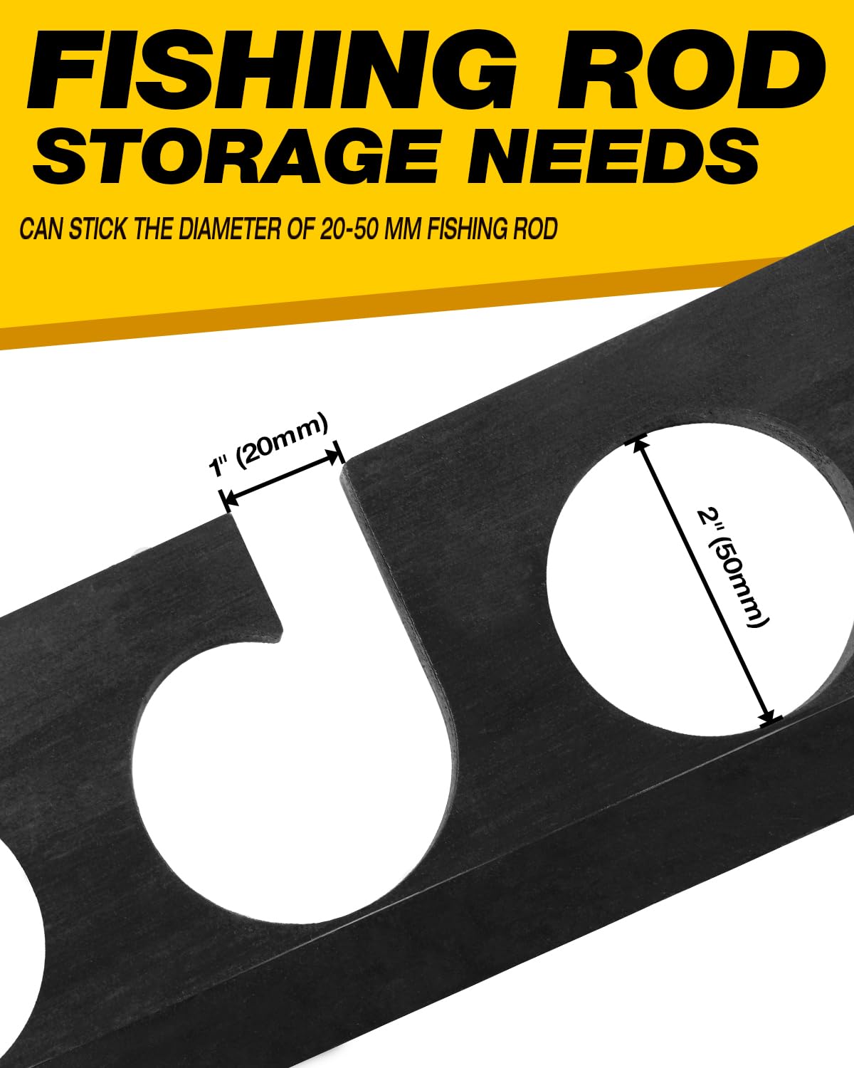 Ghosthorn Fishing Pole Rod Racks Wall or Ceiling Mounted Fishing Pole Rod Holders for Garage Storage Organizer Fishing Gear Equipment for Men Women Ghosthorn