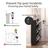 Wodeer Shoe Cabinet with 3 Flip Drawers,Wood Entryway Shoe Storage Cabinet,Freestanding Shoe Rack Storage Organizer for Entryway, Hallway, Black,9.33" D x 31.5" W x 47.2" H… Wodeer