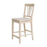International Concepts 24-Inch FanBack Stool, Unfinished IC International Concepts