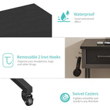 Rolling Standing Desk Adjustable Height with Drawers, 40 Inch Mobile Stand Up Portable Desks on Wheels for Bedroom Home Office, Couch Sofa Side Laptop Table with Storage, Black WINAZ