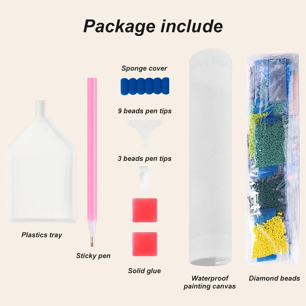 WSLWXSHM Diamond Painting Kits for Adults Truck, Car Round Full Drill Diamond Art Kits, 5D DIY Paint with Diamonds Crafts for Home Wall Decoration Gifts 12×16Inch WSLWXSHM