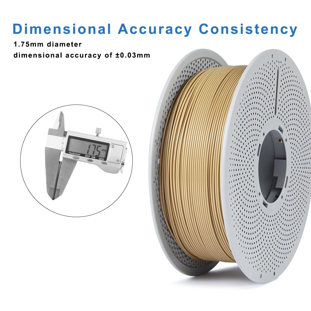 Likesilk 3D Printer Filament PLA F 1KG 1.75mm 3D Printing Filament 3D penfilament 1kg 0.25KG (Wood1 kg) - WoodArtSupply