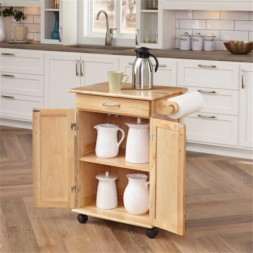 Homestyles General Line Mobile Kitchen Cart, FURNITURE, Natural