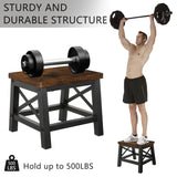 YINMIT Wooden Step Stool for Adults and Kids, Rectangular Step Stool for High Bed, Step Stool Kids Helper with Non-Slip Feet, Using for Bedroom, Living Room and Kitchen, Hold Up to 500 lbs YINMIT