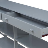 Convenience Concepts Oxford 2-Drawer Console Table with Shelves, 60", Gray Convenience Concepts