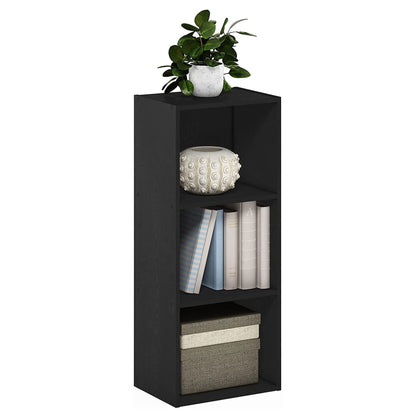 Furinno Luder Bookcase / Book / Storage , 3-Tier, Blackwood - WoodArtSupply