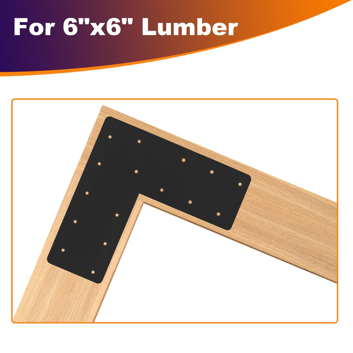 XIHUWZ 4 Pcs L Shape Flat Bracket. 13.2"x 13.2"x 5" Mending Plate, Heavy Duty Right Angle Brackets, Corner Bracket, L Shape Plate Fit 4x4,6x6 for Repair House,Furniture,Pavilion,Truss framing XIHUWZ