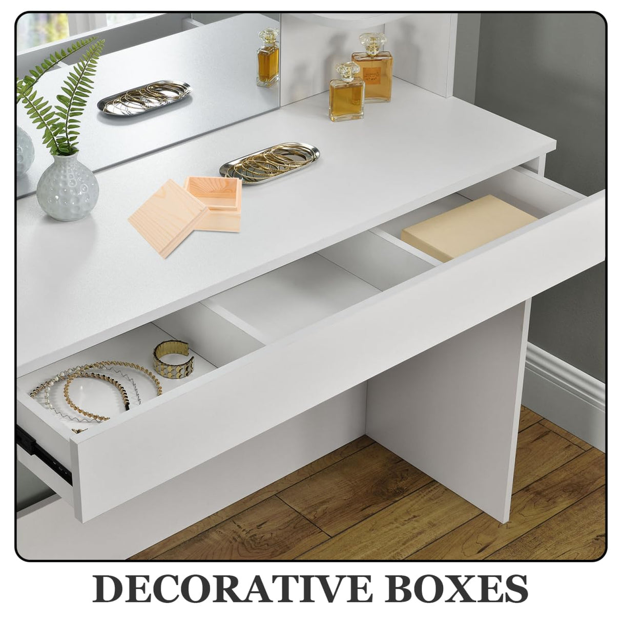 Luxshiny Unfinished Wood Box, 2pcs Square Wooden Treasure Box Small Blank Jewelry Trinket Box Natural DIY Craft Stash Organizer Storage Box for Collectibles Succulent Luxshiny