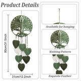 ACRNIGHEET DIY Macrame Kit for Adults Beginners Handmade Green Leaves Tree of Life DIY Boho Macrame Wall Hanging Ornaments with Macrame Supplies Macrame Wall Hanging Kit for Home Decor ACRNIGHEET