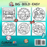 Beach Cats: Cute and Comfy Beach Coloring Book for Adults and Teens - Therapeutic Square Coloring Book, Bold and Easy Cozy Cat Coloring, Kawaii Fuzzy ... Relaxation (Hygge Moments Easy Art Therapy) WoodArtSupply