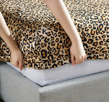Beatrice Home Fashions 100% Luxury Satin Polyester Sheet Set, Full, Leopard Beatrice Home Fashions