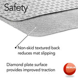 RESILIA - X-Large Under Grill Mat - Black Diamond Plate, 57 x 47 inches, for Outdoor Use RESILIA