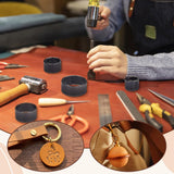 PH Padahall Leather Hole Punch Die Round, 8pcs Hole Hollow Punch 20 25 30 35 40 45 50 55mm High Carbon Steel Circle Cutter Tool Cutting Leather Hole Punch Set for Belts EVA Foam Fiber Board Clay Craft PH PandaHall