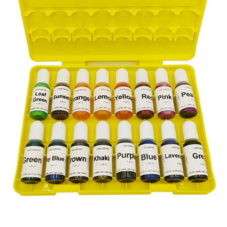 FireBee 16 Colors Candle Making Dye,Liquid Colorants Dye,Dye Colorant Set for Wax Making,Candle Making FireBee