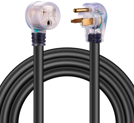 Miady 25ft 50AMP Welder Extension Cord, 8 Gauge Heavy Duty Industrial NEMA 6-50 Welding Machine Cord with Lighted End, ETL Approved Miady