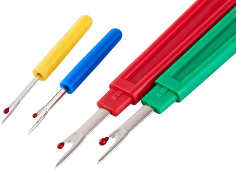 Sewing Seam Ripper Tool,Stitch Remover and Thread Cutter with 2Big+2Small Seam Rippers,1 Pack Thread Snips,1Pack 5”Scissor CampTek