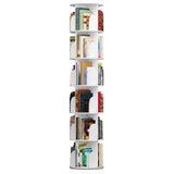 INTEXCA & DESIGN 6-Tier 360° Rotating Bookshelf - Space-Saving White Organizer for Home and Office INTEXCA & DESIGN