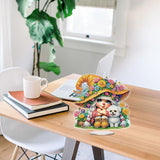 Cute Little Girl and Dog Diamond Painting Desktop Ornament Kit, 5D DIY Acrylic Crystal Special Shaped Tabletop Kawaii Diamond Art Home Decor for Adult (ZS08) WoodArtSupply