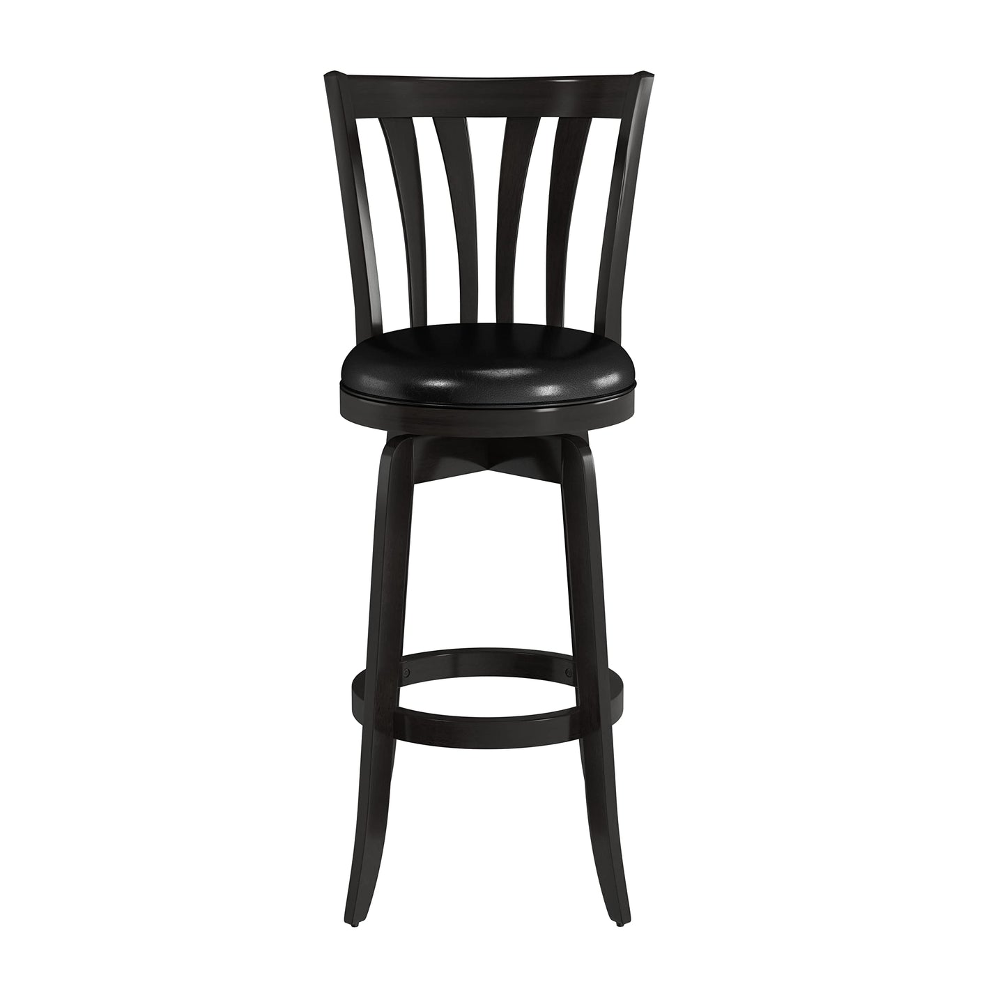 Hillsdale Savana Wood Bar Height Kitchen Stool, 29.5" High, Black - WoodArtSupply