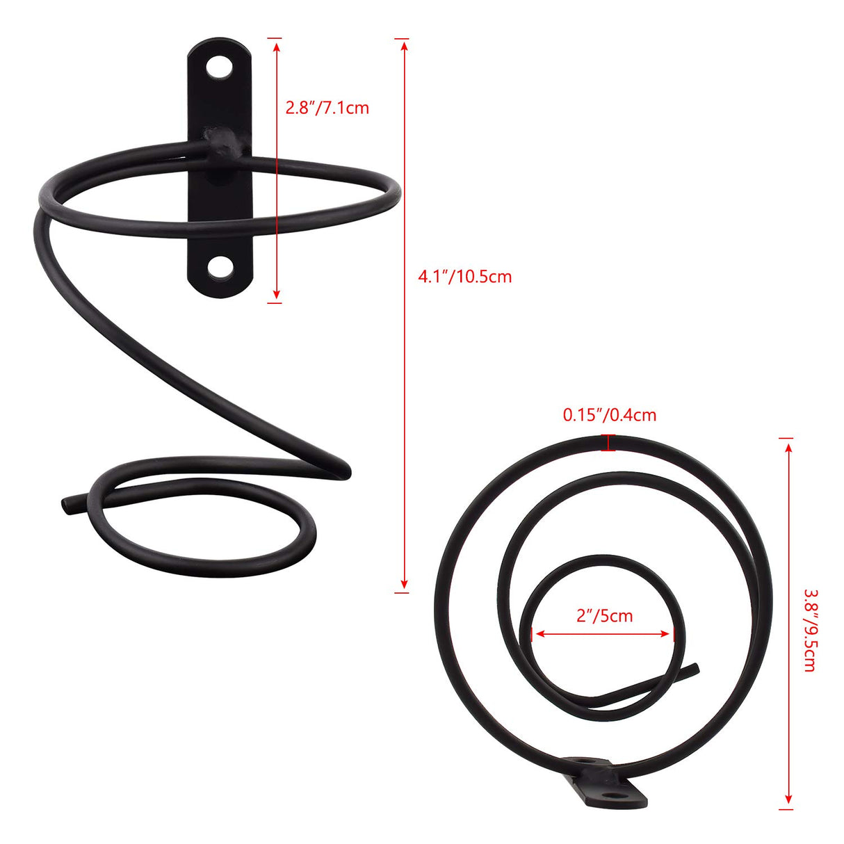 Mocoum 6 Pack Wall Mounted Wine Racks - Red Wine Bottle Display Holder with Screws, Metal Hanging Wine Rack Organizer for Beverages/Liquor Bottles Storage (6 Pack, Downwards-Style 2) Mocoum