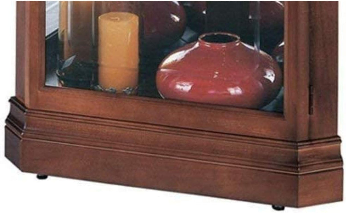 Howard Miller Lynwood Corner Curio Cabinet 680-345 – Windsor Cherry Glass Case with Light Howard Miller