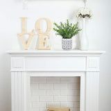 Winlyn 2 Pack Small Potted Eucalyptus Plant Artificial Plants Green Boxwood Rosemary Greenery in Modern Concrete Plant Pots Winlyn