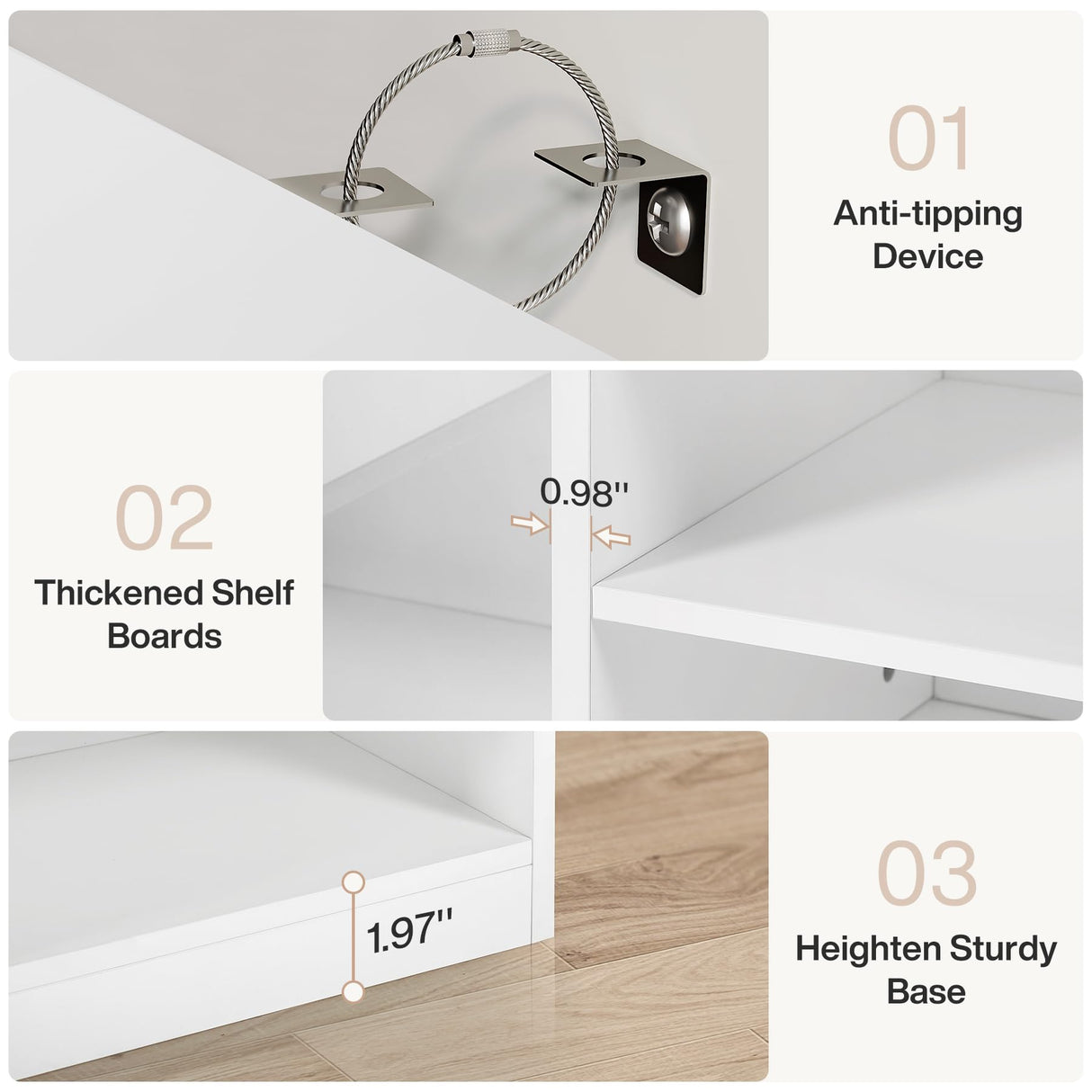 Tribesigns 13-Tier Shoe Storage Cabinet, Tall Wooden Shoe Rack with 26 Cubbies, Freestanding Shoe Storage Organizer for Entryway, Closet, Living Room, White Tribesigns