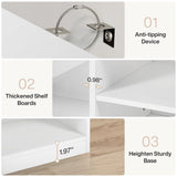 Tribesigns 13-Tier Shoe Storage Cabinet, Tall Wooden Shoe Rack with 26 Cubbies, Freestanding Shoe Storage Organizer for Entryway, Closet, Living Room, White Tribesigns