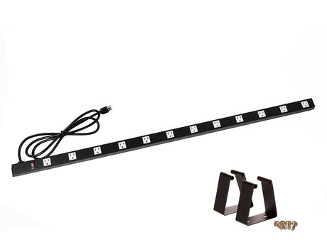 Opentron 12 Outlets 4 Feet Body Heavy Duty Metal Surge Protector Power Strip (4 Feet 12 Outlet 6 Feet Power Cord) opentron
