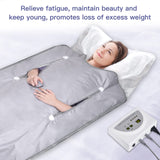 Juilsioa Infrared Sauna Blanket for Fitness and Detox Anti Aging, Length 71" with Remote Control, 2 Zone Temperature Control, Quick Sweating Professional Body Sculpting Home Sauna Juilsioa