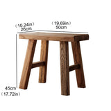 WXZXWXZX Farmhouse Entryway Dining Wood Bench Seat Furniture Wooden End of Bed Bench for Bedroom Indoor Dining Table Entry Narrow Kitchen Bench Solid Wood Sturdy and Stable(50cm(19.7in)) WXZXWXZX