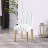 HomePop Classic Parsons Dining Chair -Blue Farmhouse Stripe (Set of 2) HomePop