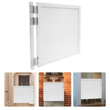 Swinging Doors 35.4x35.4in Solid Wood Cafe Swinging Door Porch Entrance Swinging Door 180° Opening Angle for Home Cafes Restaurants Bars Cash Registers, White Fifizoo