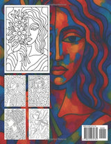 Abstract Women–Chic Portraits of Elegant Faces to Color | Bold Shapes, Modern Motifs & Soothing Patterns | Stylish Artistic Intricate Designs: Adult ... Flow-Geometric Design & Contemporary Line Art Majosta