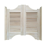 Swinging Cafe Doors,Unfinished Solid Wood Saloon Door Louvered Privacy Screen Partition for Pub Porch Garden,Auto Close Stainless Steel Hinges,Custom Size (W 43in x H 39in) NIANXINN