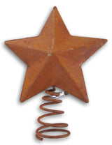 Rust Metal Star Mini Tree Topper - 2.75 Inches, Brown My Little Christmas