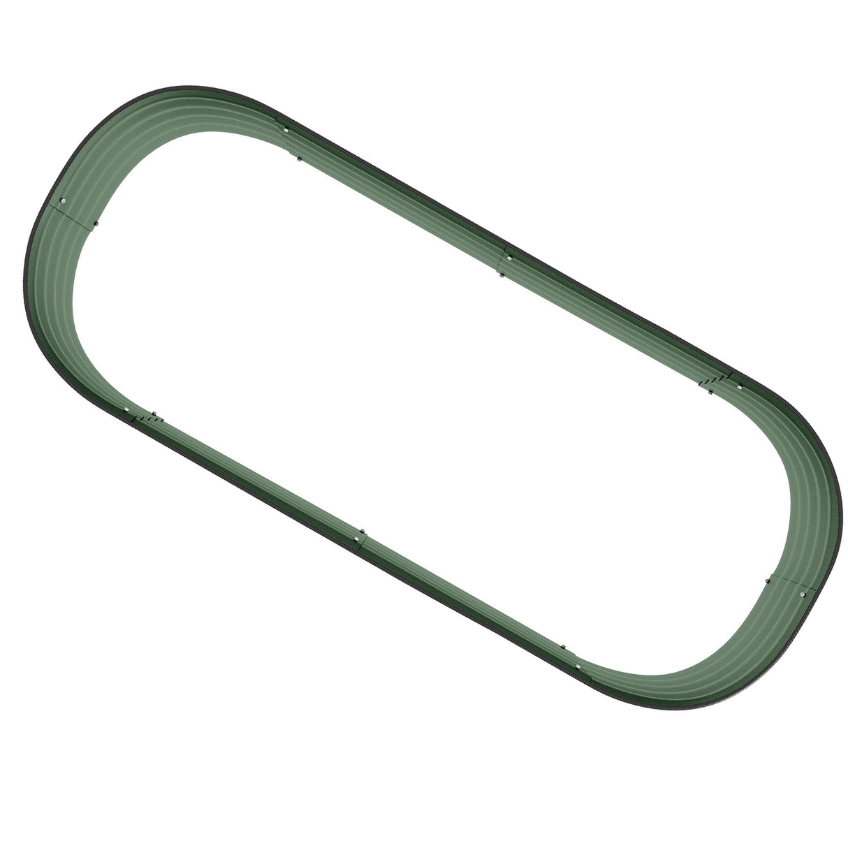 Outsunny 5' x 2' x 1' Galvanized Raised Garden Bed Kit, Outdoor Metal Elevated Planter Box with Safety Edging, Easy DIY Stock Tank for Growing Flowers, Herbs & Vegetables, Green Outsunny