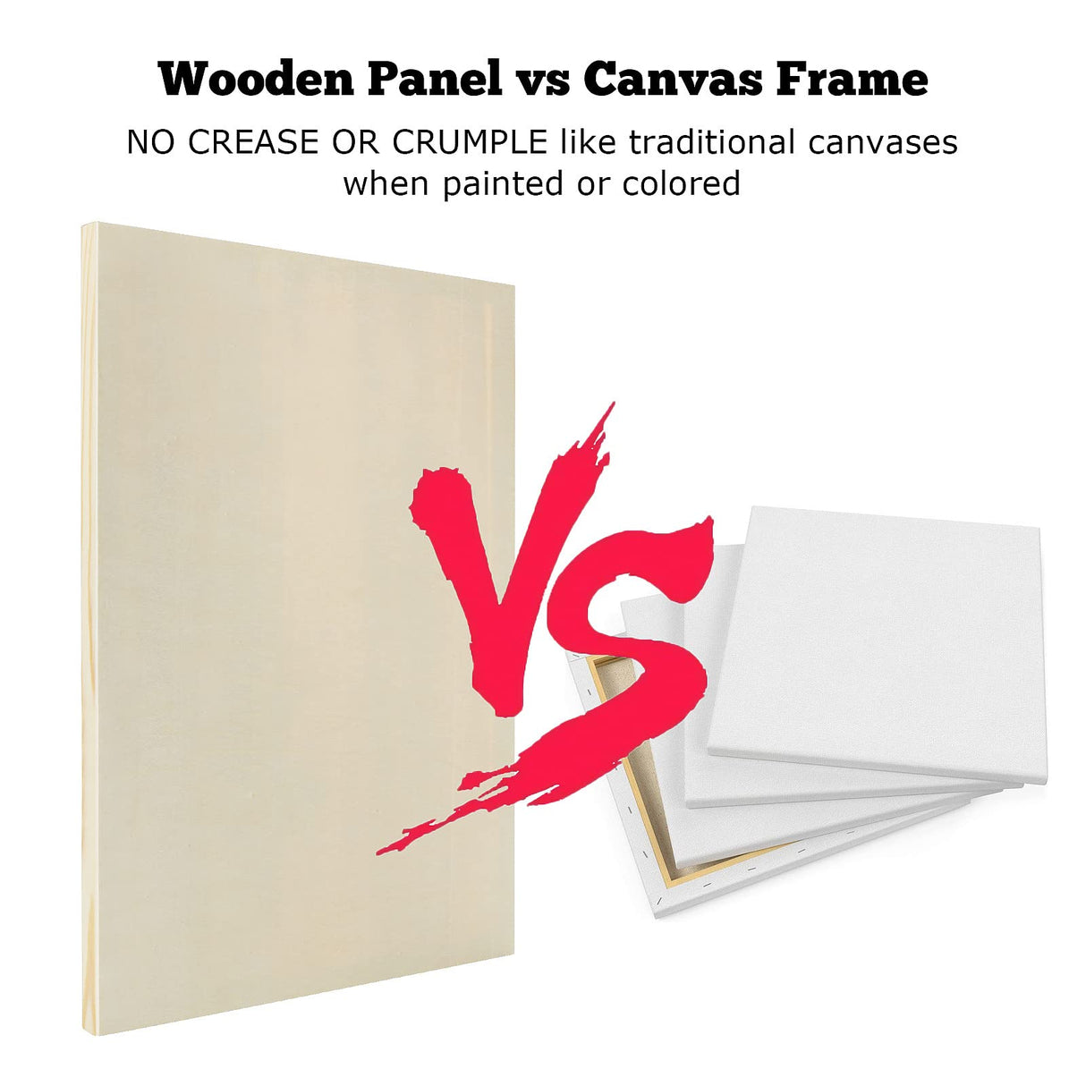 FVIEXE 6PCS Wood Panels for Painting, 12 x 16 Inch Craft Wood Canvas Panel Boards Unfinished Wooden Painting Pouring Panel Board for Arts & Crafts FVIEXE