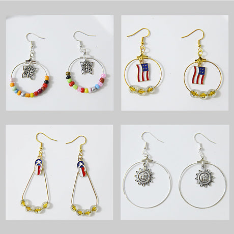 XKCWXY 483Pcs Earring Making Kit with Beading Hoop Earring Finding Component Accessories,Earring Hooks,Jump Rings,Earring Backs for Jewelry Making DIY Craft XKCWXY