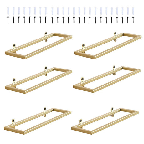 OFILLES 6-Shelf Metal Wall Mounted Wine Rack Organizer, Hanging Wine Bottle Holder Display for Beverages/Liquor Bottles Storage OFILLES