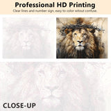 Rebotipy Paint by Number for Adults Paint by Number Majestic Lion of Judah Jesus for Adult Kids and Beginners Canvas Art Home Decor Artwork Painting by Numbers Canvas Gift 16x20 in Rebotipy