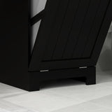 HOMCOM Laundry Hamper Cabinet with Removable Basket, Tilt Out Laundry Hamper Cabinet with Drawer and Beadboard Door, Laundry Cabinet Bathroom Storage Cabinet, Black HOMCOM