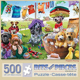 Bits and Pieces – Large 500 Piece Jigsaw Puzzle for Adults – ‘Puppies Playing’ by Artist Adrian Chesterman, Completed Puzzle Size: 18" x 24" Bits and Pieces