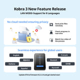 Anycubic Kobra 3 3D Printer Only, Max 600mm/s High Speed, Multicolor Printing Requires Additional Anycubic ACE PRO, Upgraded Details Easy and Smooth, 4.3" Adjustable Touchscreen 250*250*260mm Size ANYCUBIC