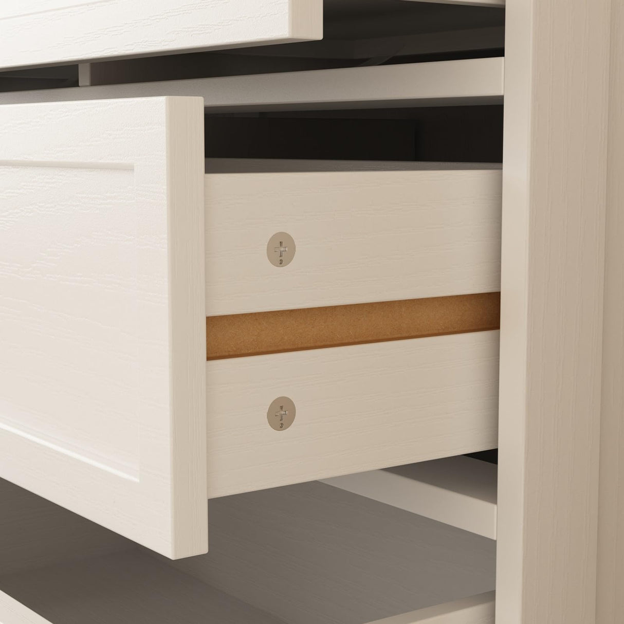 TAMUNE 12 Drawer Dresser Chest of Drawers, White Dresser for Bedroom, Retro Wood Dressers with 12 Drawers, for Living Room Bedroom Hallway, White and Brown 15.7”D x 61”W x 31.5”H TAMUNE