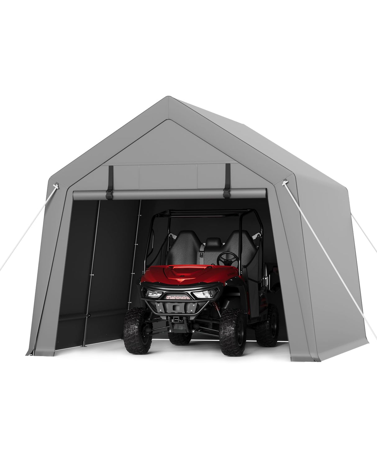 VerisShade 10 x 10 ft Carport Storage Shed, Shelter Logic with 2 Roll-up Zipper Door, Heavy Duty Waterproof Tarp, Storage Tent for ATV, Motorcycle, Bike, Garden Tools, Firewood VerisShade