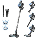 Cordless Vacuum Cleaner with Self-Standing, LED Screen Stick Vacuum Cleaners for Home, Lightweight Powerful Suction Vacuum, 6-in-1 Rechargeable Vacuum for Carpets, Pet Hair, Hardwood Floors VIPSUN
