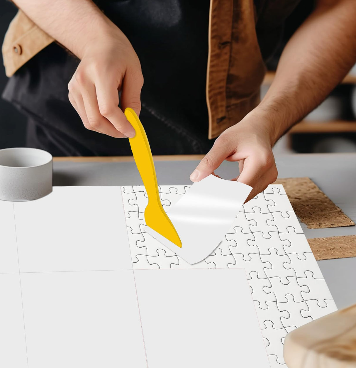 SietDESEO 20 Sheets White Puzzle Saver, Preserve 3 X 1000 Jigsaw Puzzle Adhesive Sheets, Peel and Stick Puzzle Saver, No Stress & No Mess Puzzle Glue Sheets and Frame to Preserve Your Finished Puzzle SietDESEO