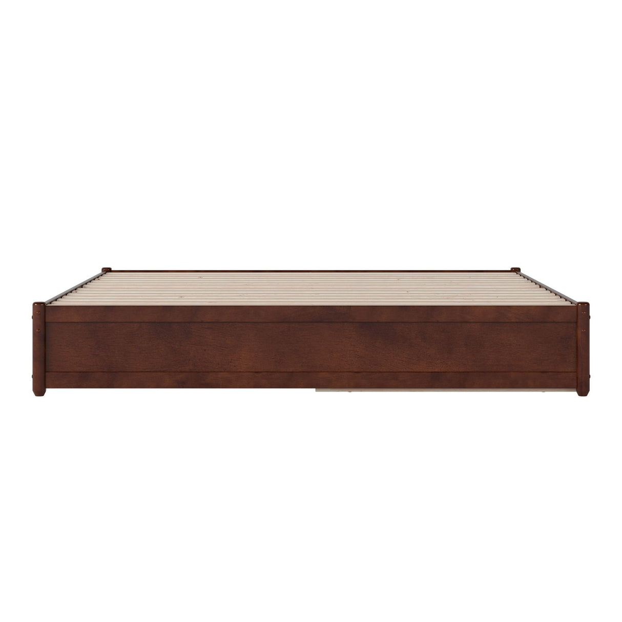 AFI, Barcelona King Panel Platform Bed with Twin XL Trundle, Walnut AFI